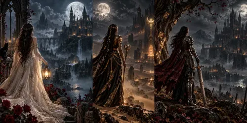 Midnight Gothic Fantasy Enchanted Realms generated by chatgpt-image