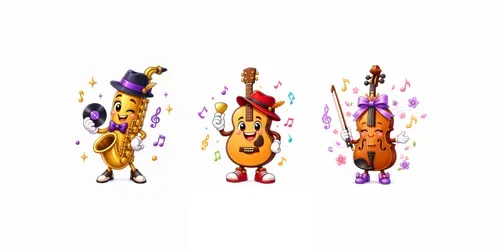 Cute Musical Instrument Creators generated by chatgpt-image