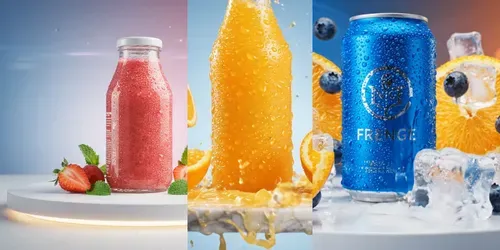 Cinematic Beverage Product Advertisements generated by veo