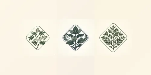 Minimalist Japanese Herb Emblems generated by gemini-image