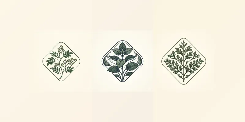 Minimalist Japanese Herb Emblems generated by undefined