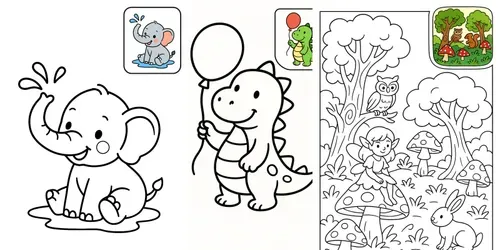 Kids Coloring Page Generators generated by chatgpt-image