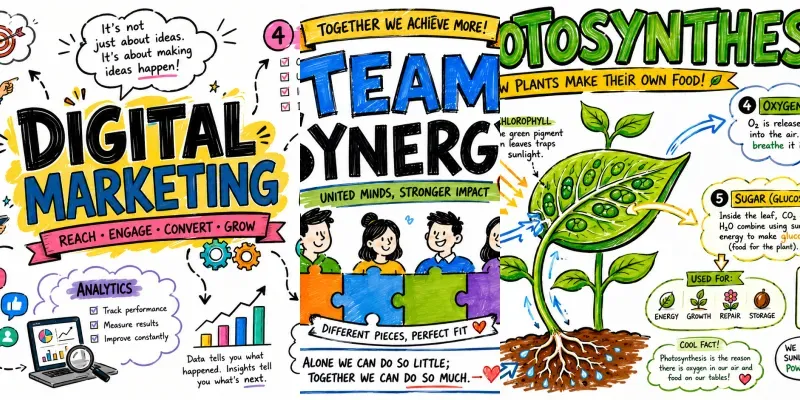 Visual Sketchnote Graphic Asset Pods generated by undefined
