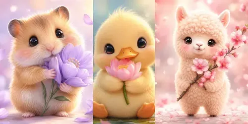 Dreamy Kawaii Baby Animals generated by chatgpt-image