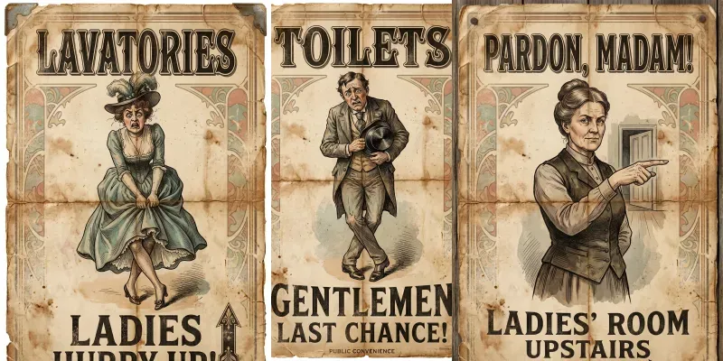 Victorian Toilet Directional Parodies generated by undefined