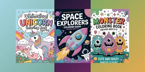 Kdp Amazing Coloring Book Cover For Kids generated by ideogram