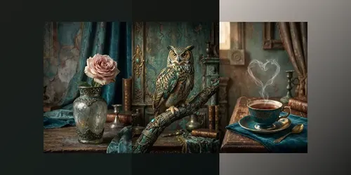 Antique Teal Gold Patinas generated by gemini-image