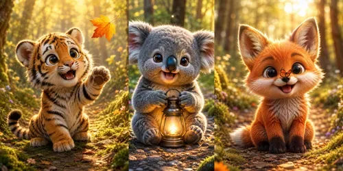 Whimsical Baby Animal Portraits Ultra generated by chatgpt-image