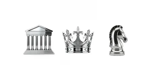 Premium Silver 3d Logo Branding Icons generated by gemini-image