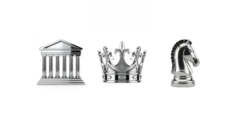 Premium Silver 3d Logo Branding Icons generated by undefined