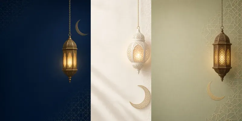 Minimalist Ramadan Lantern Backgrounds
