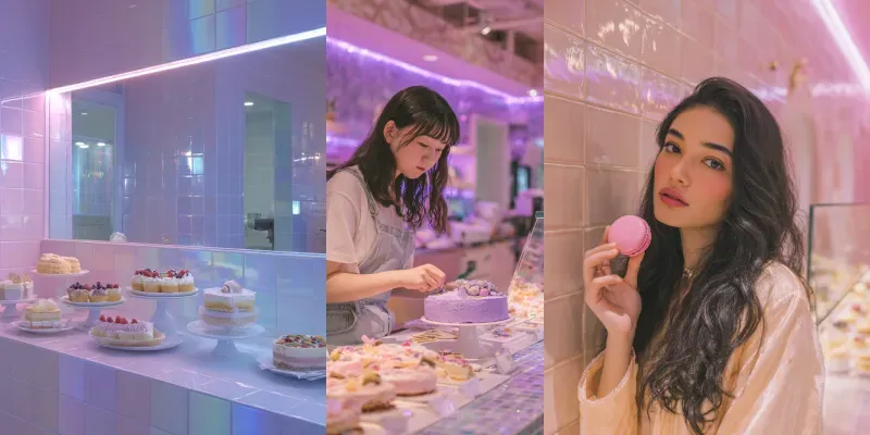 Pastel Dessert Bar Dreamy Sweets generated by undefined