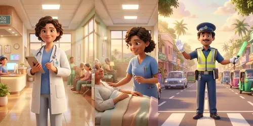 Professions In 3D Animation generated by gemini-image