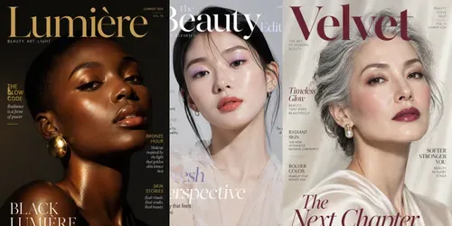 Beauty Editorial Cover Designs generated by chatgpt-image