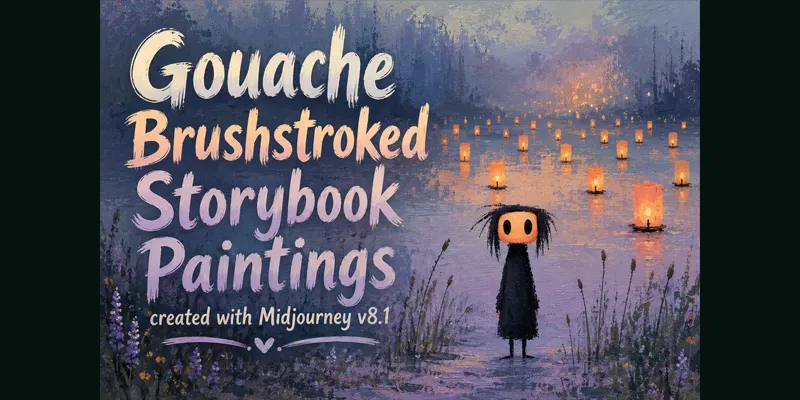 Gouache Brushstroked Storybook Paintings generated by undefined