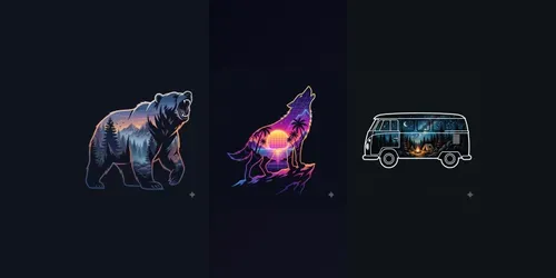 Graphic Vector Silhouettes generated by gemini-image