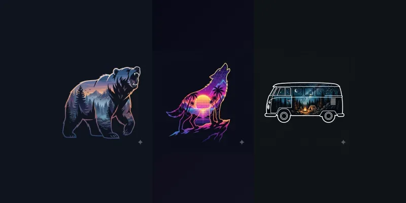 Graphic Vector Silhouettes generated by undefined