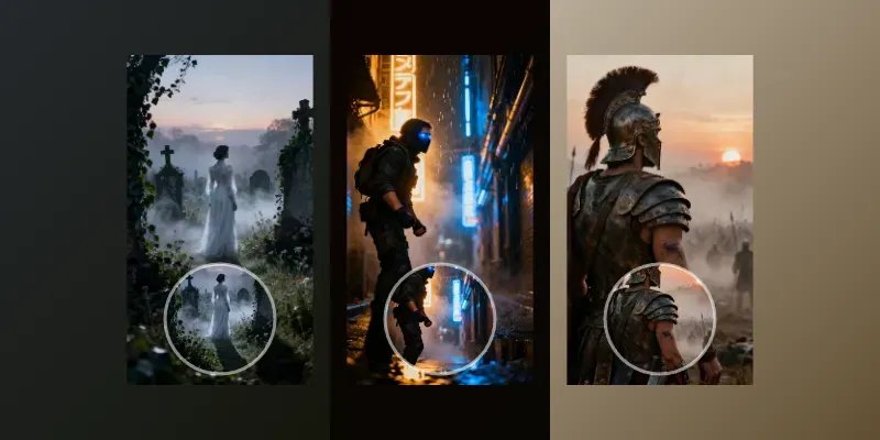 Storytelling YouTube Shorts Visuals generated by undefined