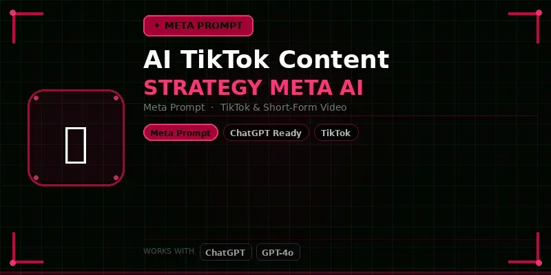 Tiktok Content Strategy Meta Ai generated by undefined