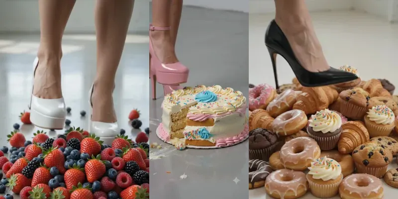 Female Models Trampling Foods generated by undefined