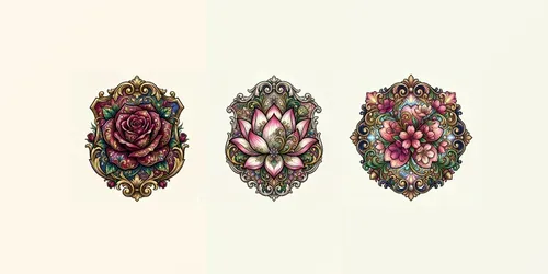 Ornamental Floral Emblems generated by gemini-image