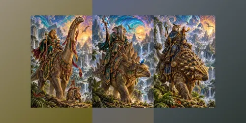 Mythical Riders Ancient Beasts generated by chatgpt-image