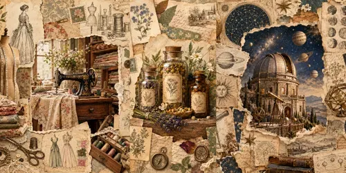 Vintage Curiosity Collages generated by chatgpt-image