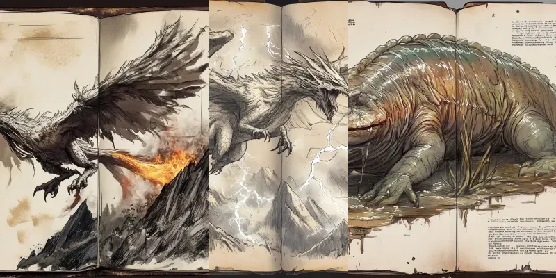 Fantasy Creature Field Dossiers generated by undefined