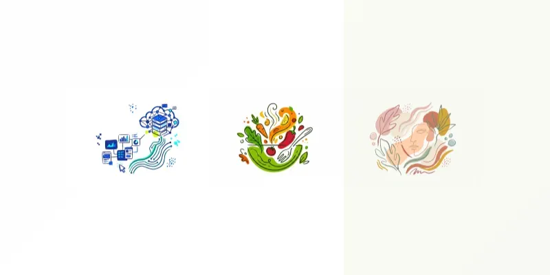 Modern Abstract Doodle Branding generated by undefined