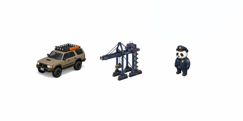 Stylized Isometric Game Props generated by undefined
