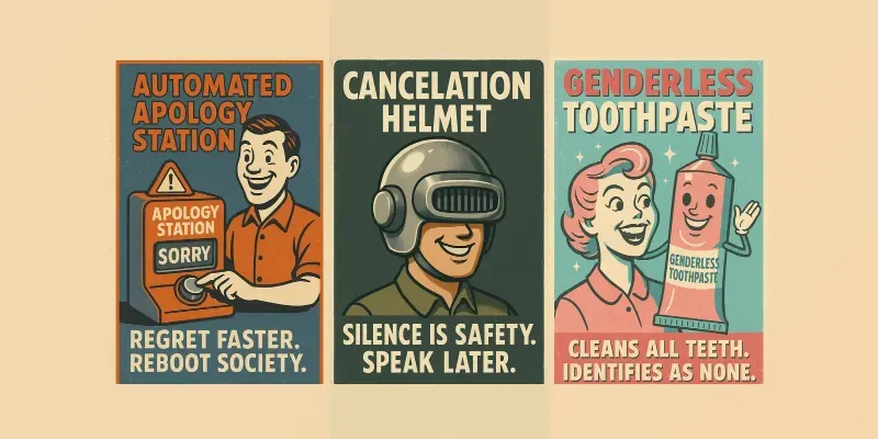 Humorous Retro Propaganda Posters generated by undefined