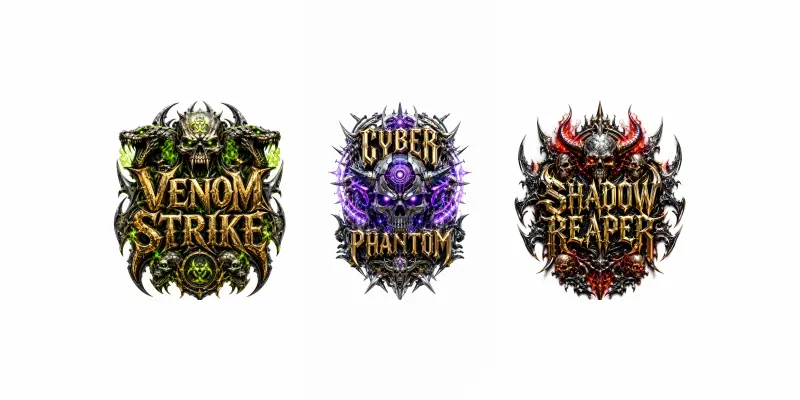 Dark Gothic Metal Logos Pack generated by undefined