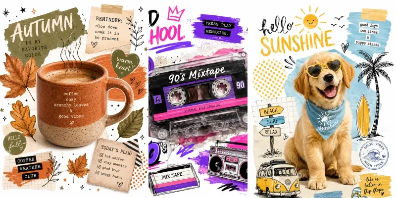 Retro Mixedmedia Doodle Art generated by undefined