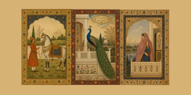 Mughal Style Portrait Art generated by undefined