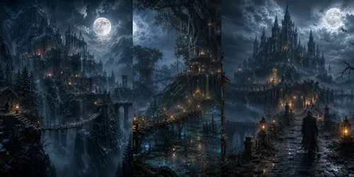 Moonlit Dark Realms generated by chatgpt-image
