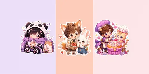 Adorable Chibi Buddy Sticker Packs generated by chatgpt-image