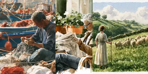 Daily Life Watercolor Art Generator generated by midjourney
