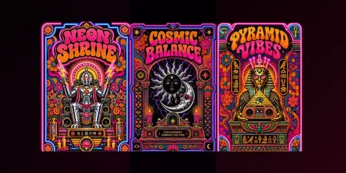 Absurdist Kitsch Shrine Posters generated by chatgpt-image