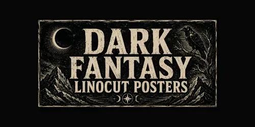 Dark Fantasy Linocut Posters generated by chatgpt-image