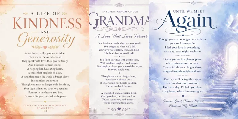 Elegant Memorial Poetry Poster Generator generated by undefined