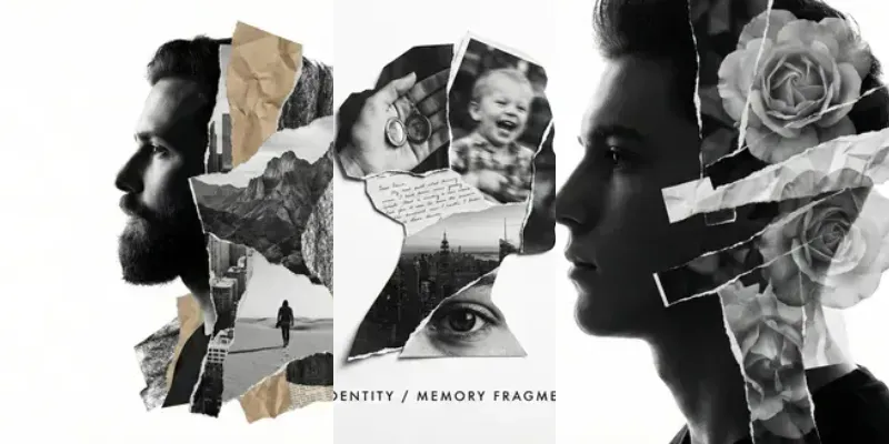Fragmented Identity Collage Portraits generated by undefined