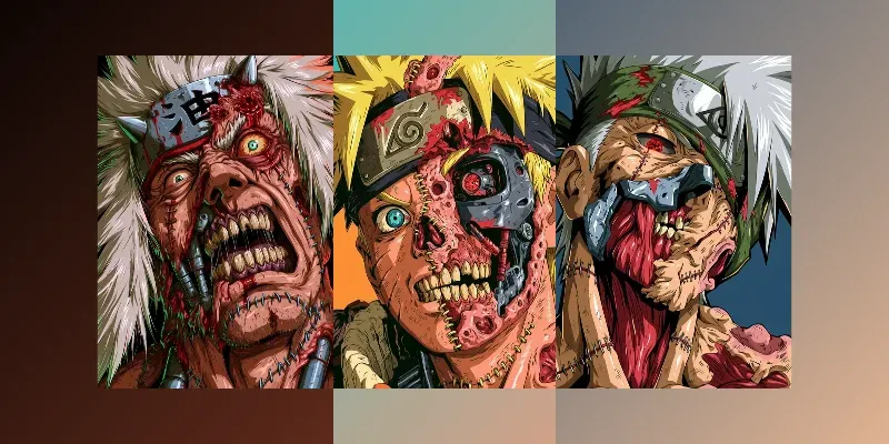 Android Zombie Naruto Vector Portraits generated by undefined
