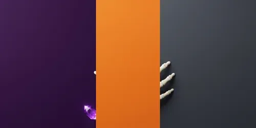3D Skeleton Hand Flat Lay Backgrounds generated by gemini-image