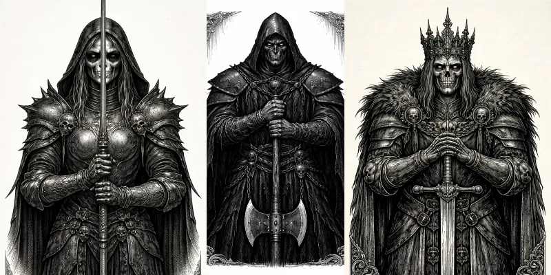 Grave Sovereign Dark Gothic Engravings generated by undefined