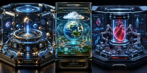Futuristic Crystal Data Worlds generated by chatgpt-image