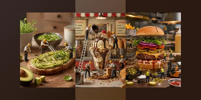 Tiny Workers Cooking Scenes generated by undefined