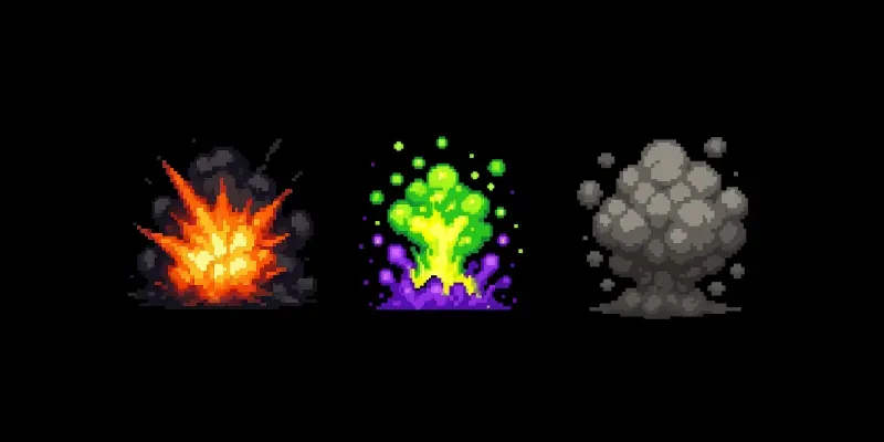 Pixel Art Explosion Sets generated by undefined