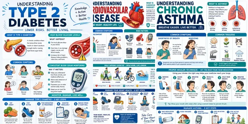 Health Education Infographic Posters generated by undefined