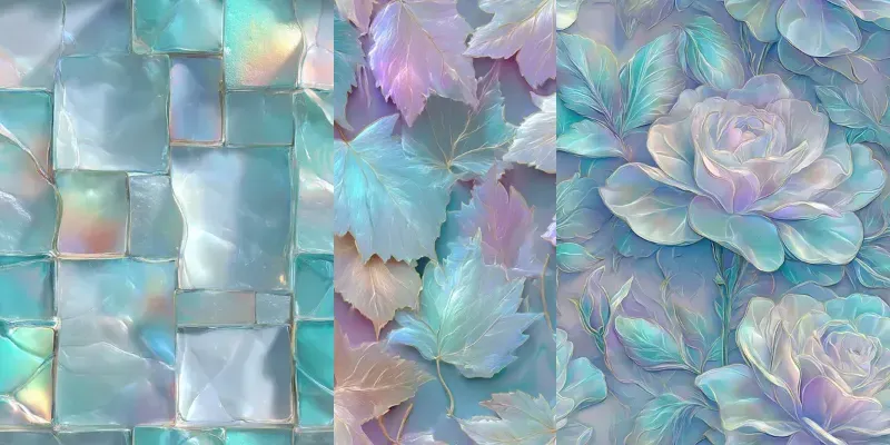 Icy Blue Seamless Pastel Patterns generated by undefined