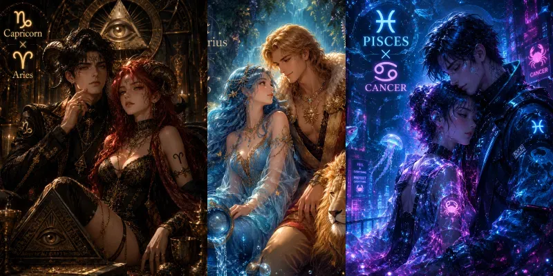 Zodiac Couple Illustration Generator